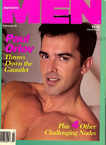 Advocate Men February 1991 magazine back issue Advocate Men magizine back copy 