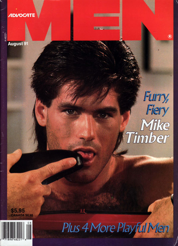 Advocate Men August 1991, advocate men magazine, back issues magazines featuring nude men, naked xxx guys, hot sexy guys naked, Coverguy & Centerfold Mike Timber
