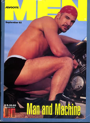 Advocate Men September 1992 magazine back issue Advocate Men magizine back copy 
