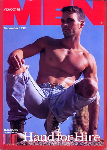 Advocate Men December 1992 magazine back issue Advocate Men magizine back copy 