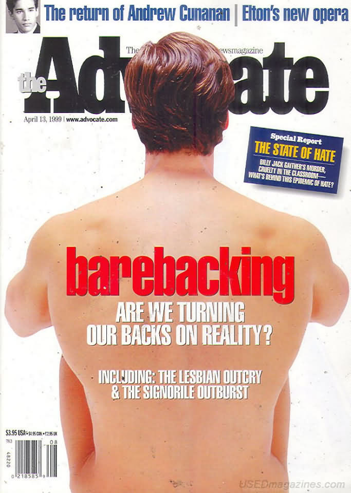 The Advocate April 13, 1999 magazine back issue The Advocate magizine back copy 