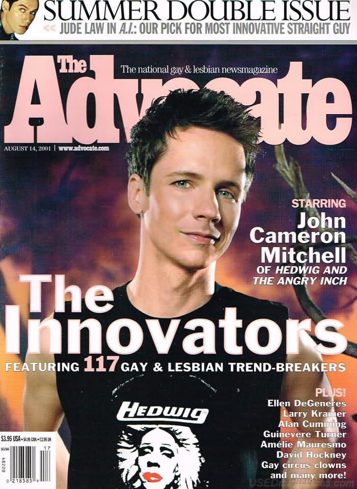 The Advocate August 14, 2001 magazine back issue The Advocate magizine back copy 
