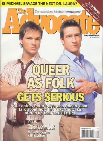 The Advocate April 15, 2003 magazine back issue The Advocate magizine back copy 
