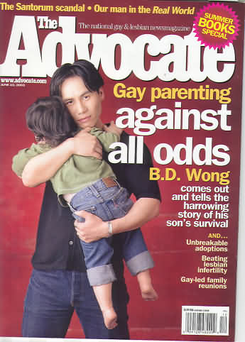 The Advocate June 10, 2003 magazine back issue The Advocate magizine back copy 