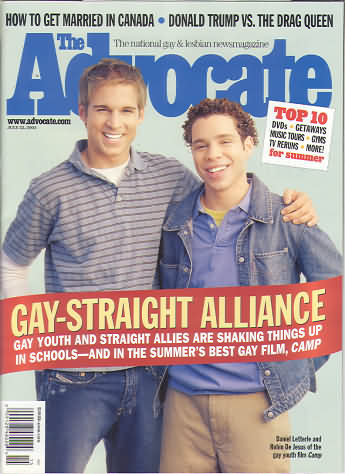 The Advocate July 22, 2003 magazine back issue The Advocate magizine back copy 