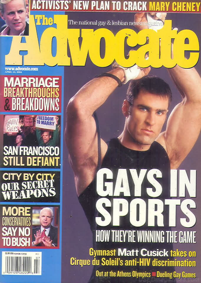 The Advocate April 13, 2004 magazine back issue The Advocate magizine back copy 