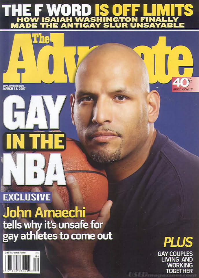 The Advocate March 13, 2007 magazine back issue The Advocate magizine back copy 