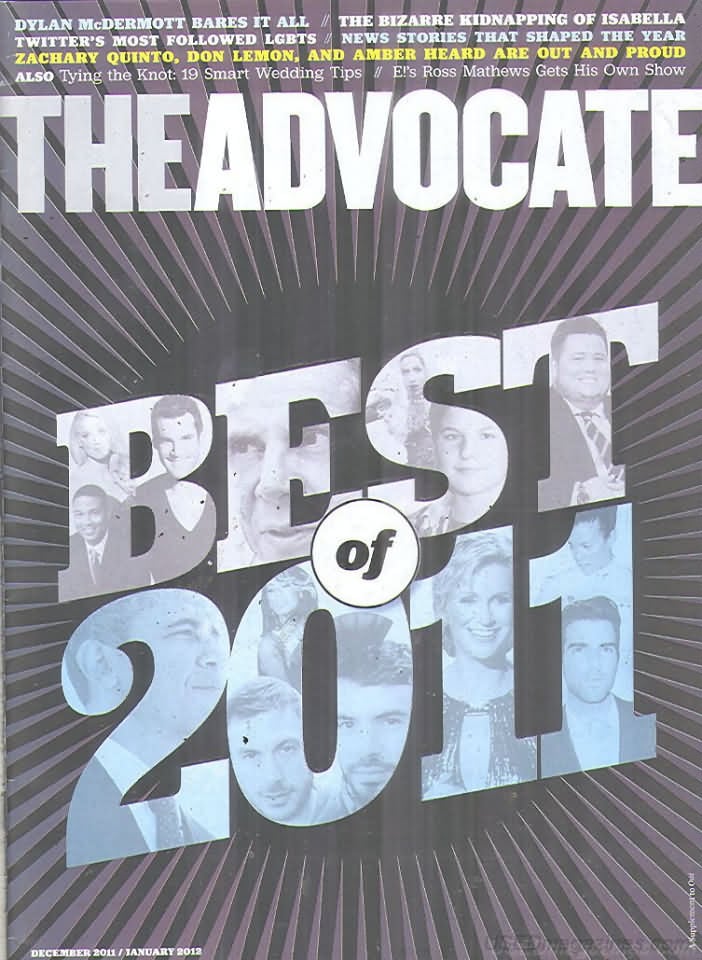 The Advocate December 2011 magazine back issue The Advocate magizine back copy 