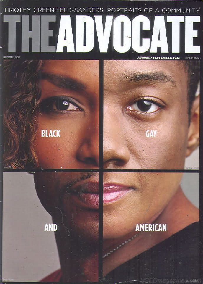 The Advocate August 2013 magazine back issue The Advocate magizine back copy 