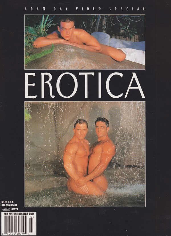 Adam Gay Video Erotica Vol. 1 # 2 magazine back issue Adam Gay Video Erotica magizine back copy adam gay video special erotica 1997 back issues hottest gay porn xxx mag naughty dudes tons of hard 