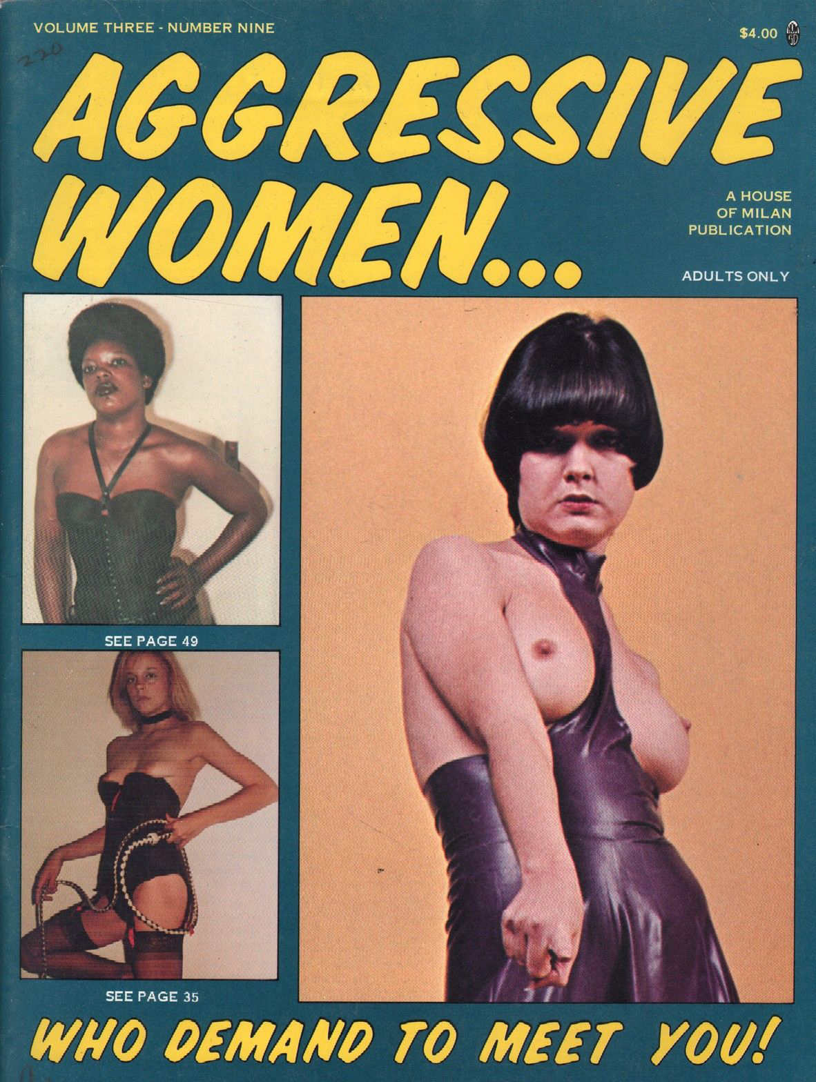 Aggressive Women Vol. 3 # 9 magazine back issue Aggressive Women magizine back copy 