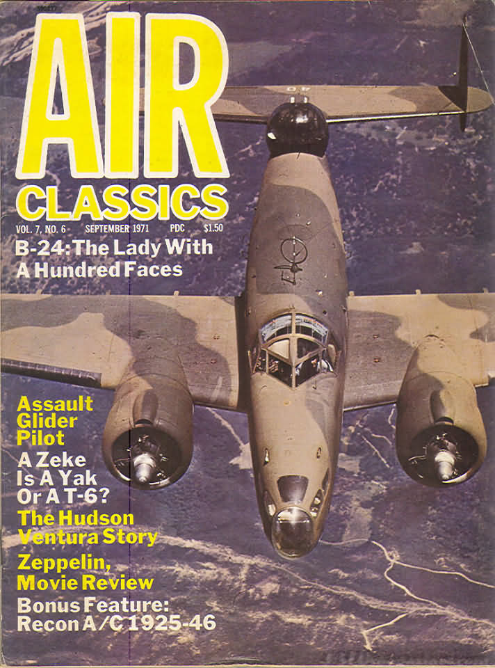 Air Classics September 1971 magazine back issue Air Classics magizine back copy 