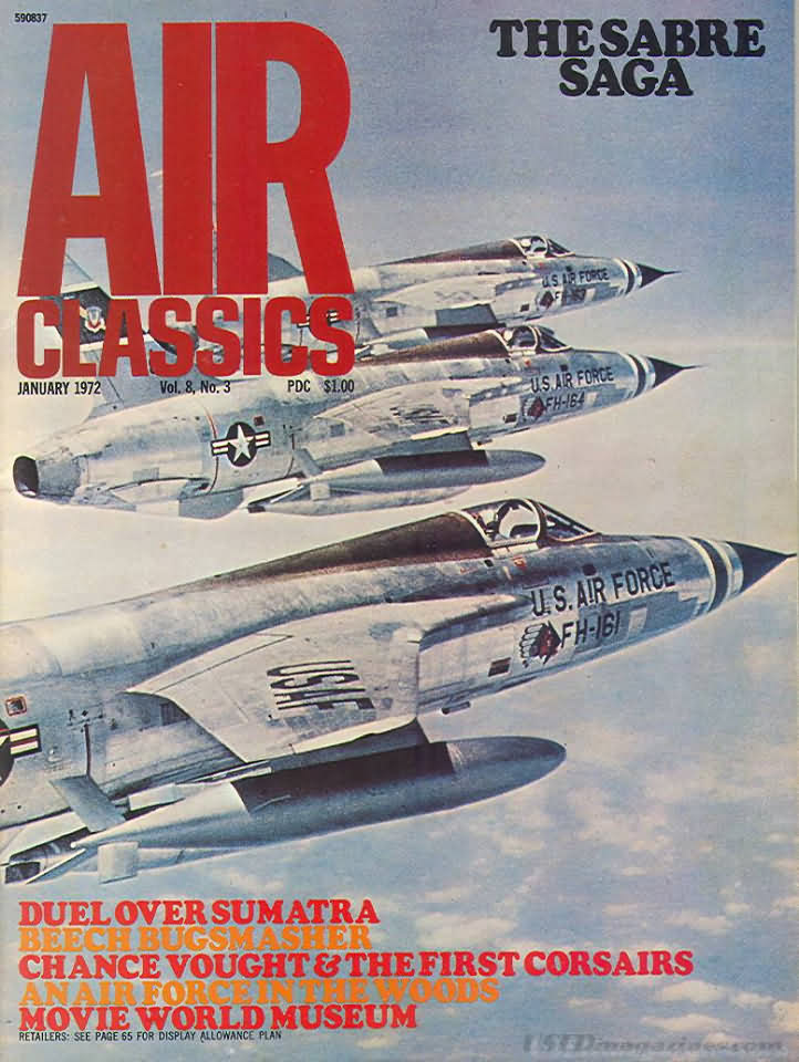 Air Classics January 1972 magazine back issue Air Classics magizine back copy 