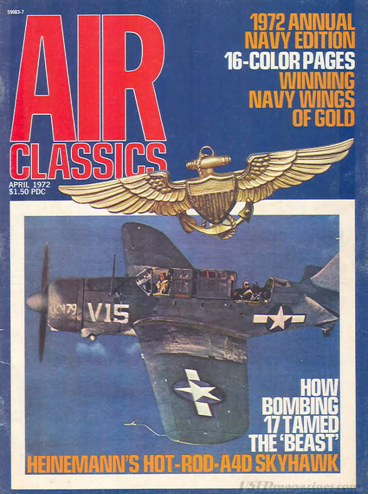 Air Classics April 1972 magazine back issue Air Classics magizine back copy 