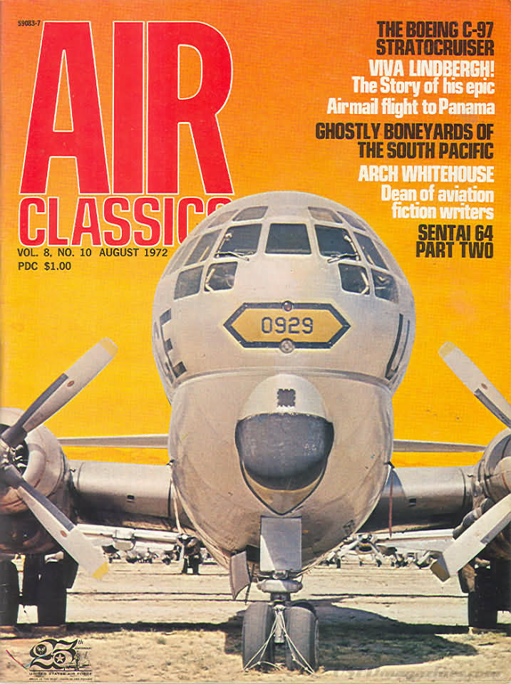 Air Classics August 1972 magazine back issue Air Classics magizine back copy 