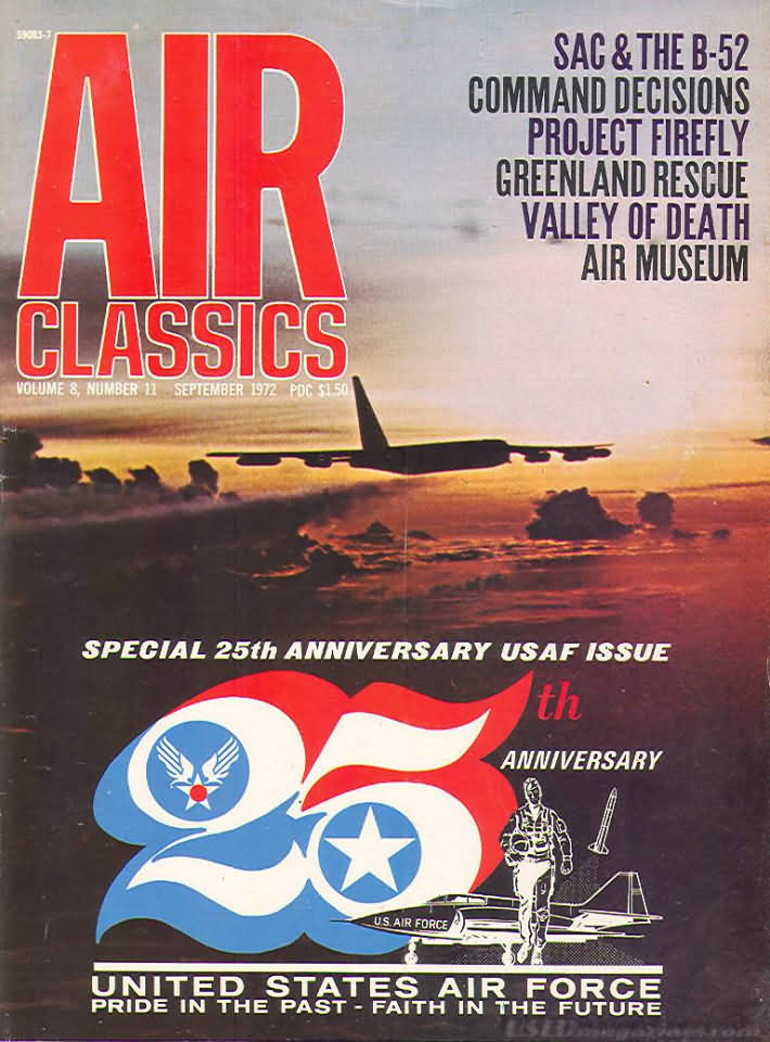 Air Classics September 1972 magazine back issue Air Classics magizine back copy 