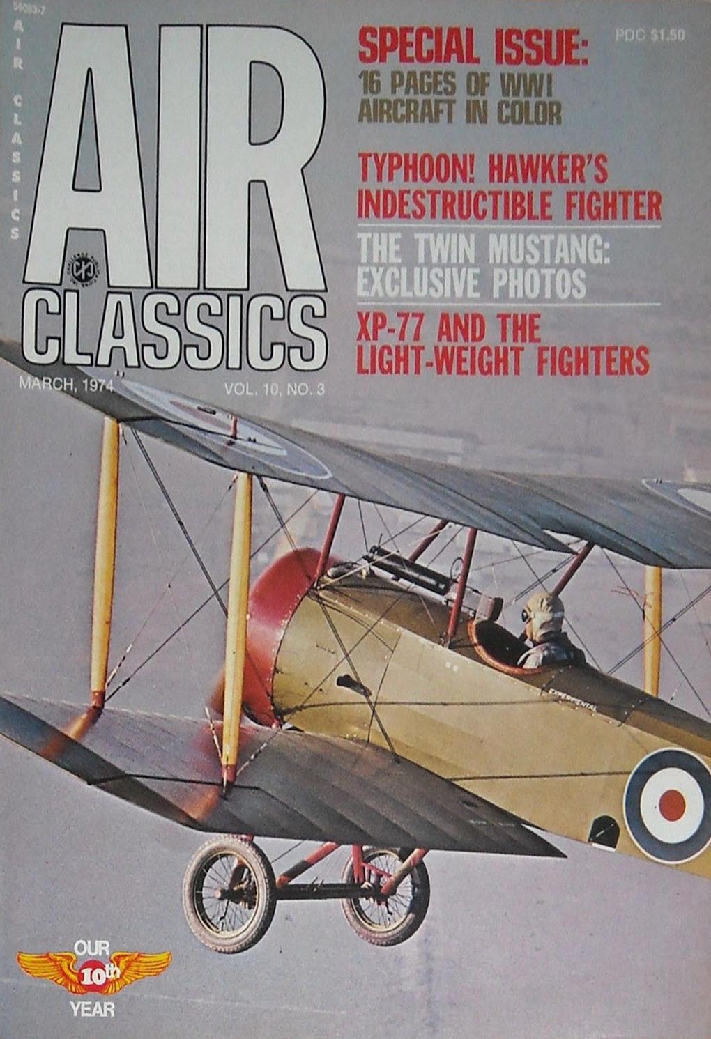 Air Classics March 1974 magazine back issue Air Classics magizine back copy 