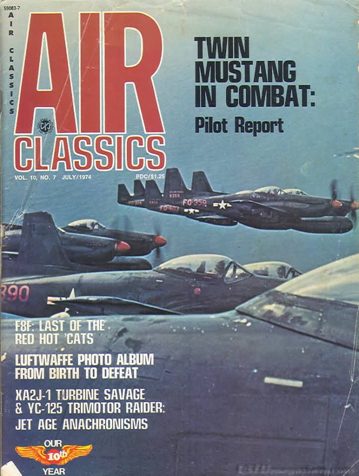Air Classics July 1974 magazine back issue Air Classics magizine back copy 