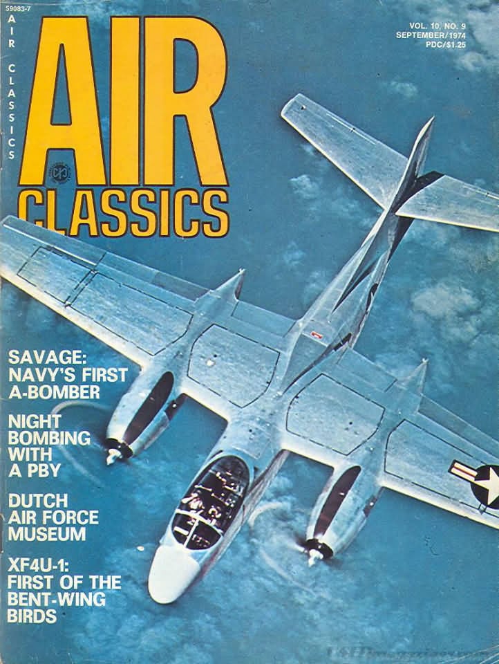 Air Classics September 1974 magazine back issue Air Classics magizine back copy 