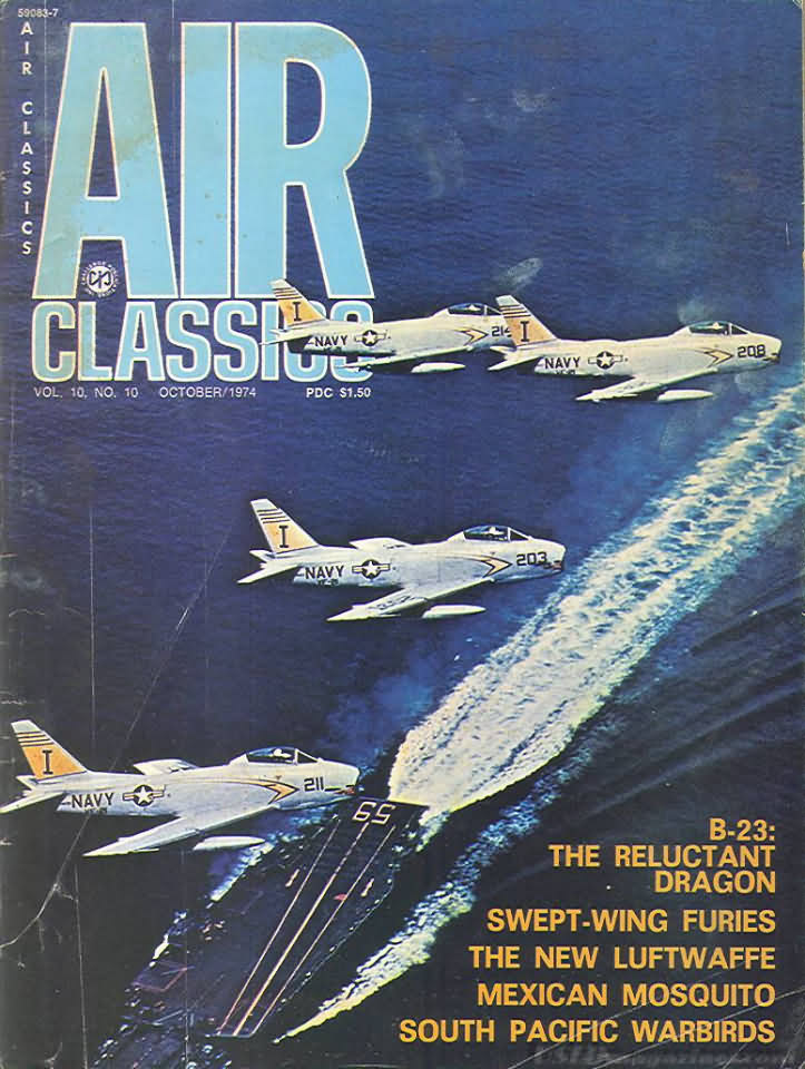 Air Classics October 1974 magazine back issue Air Classics magizine back copy 