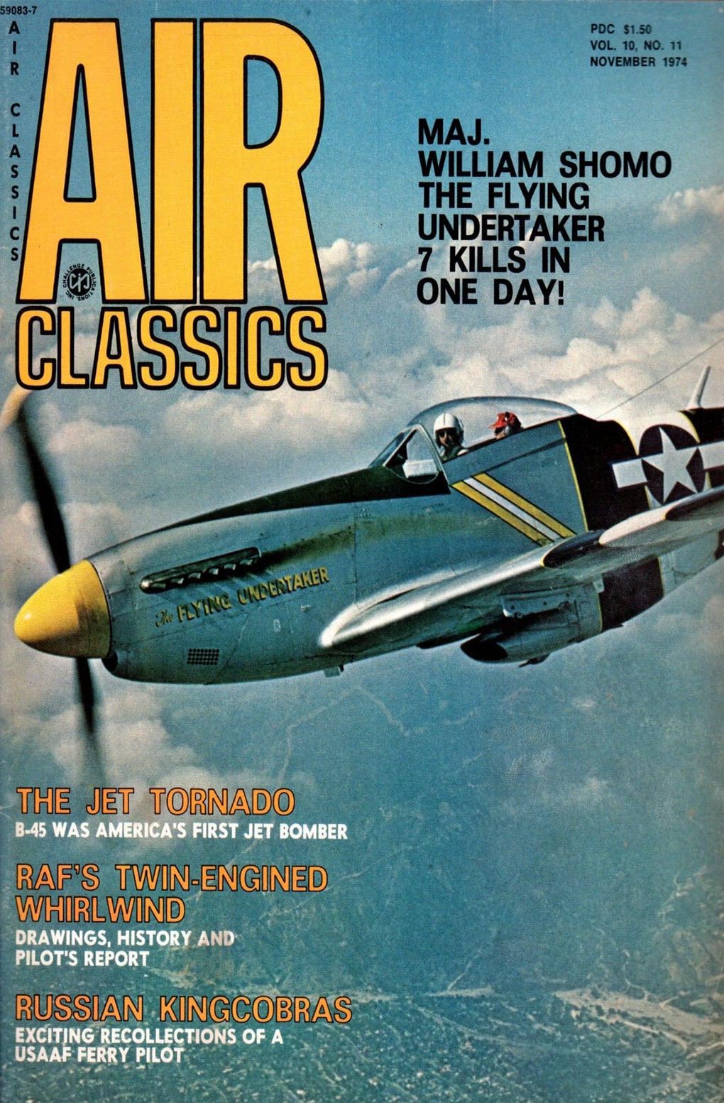 Air Classics November 1974 magazine back issue Air Classics magizine back copy 