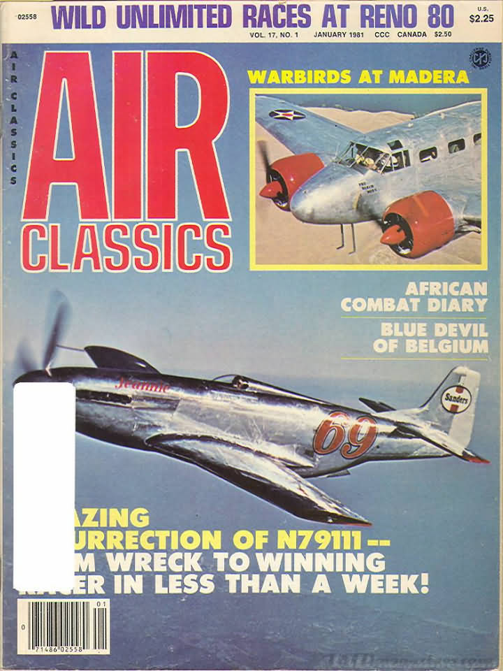 Air Classics January 1981 magazine back issue Air Classics magizine back copy 