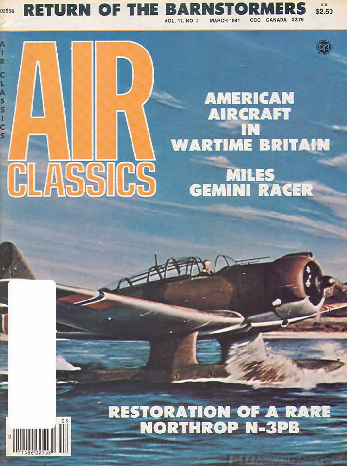 Air Classics March 1981 magazine back issue Air Classics magizine back copy 