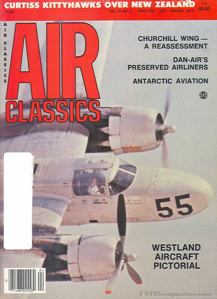 Air Classics April 1981 magazine back issue Air Classics magizine back copy 