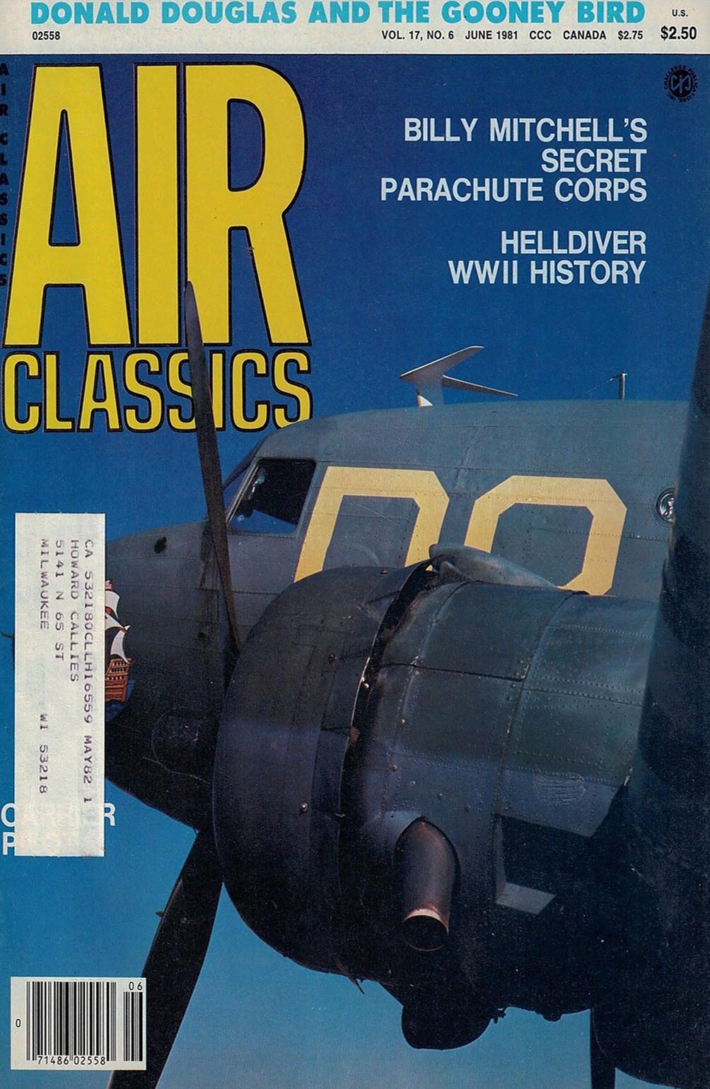 Air Classics June 1981 magazine back issue Air Classics magizine back copy 