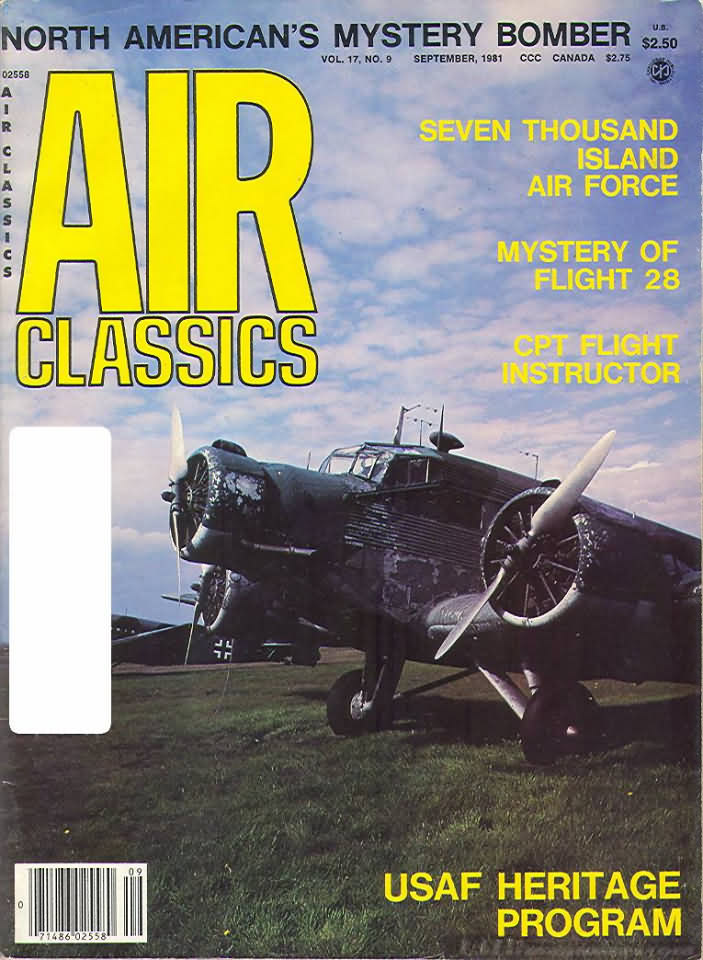 Air Classics September 1981 magazine back issue Air Classics magizine back copy 