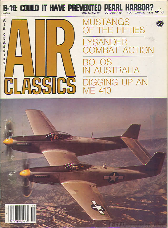 Air Classics October 1981 magazine back issue Air Classics magizine back copy 