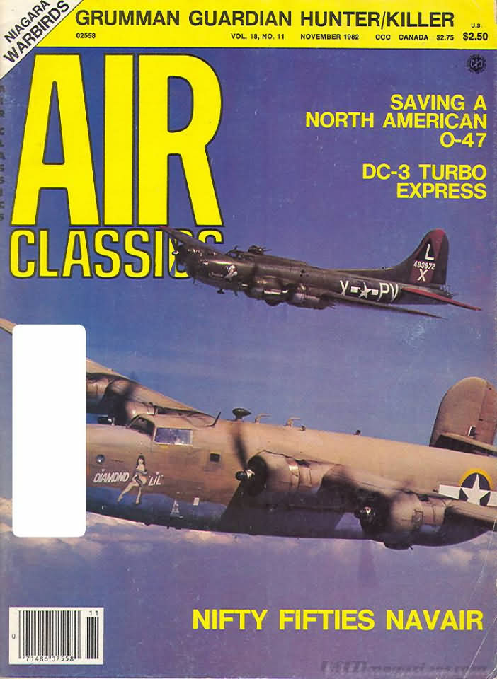 Air Classics November 1982 magazine back issue Air Classics magizine back copy 