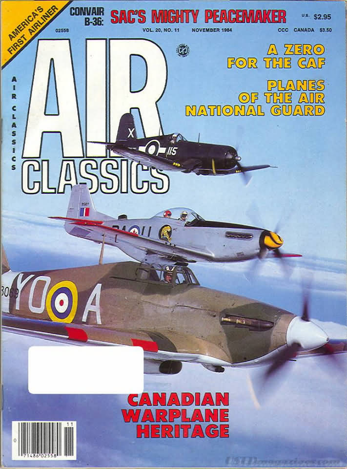 Air Classics November 1984 magazine back issue Air Classics magizine back copy 