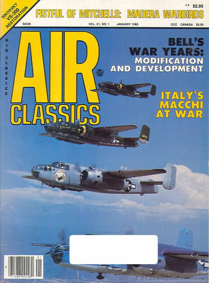 Air Classics January 1985 magazine back issue Air Classics magizine back copy 
