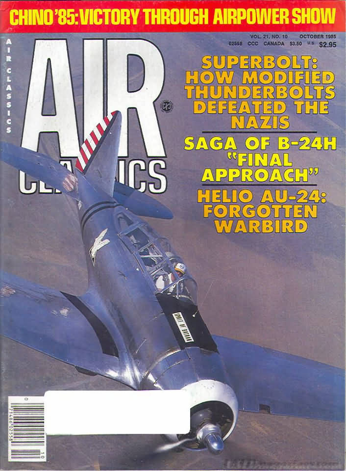 Air Classics October 1985 magazine back issue Air Classics magizine back copy 