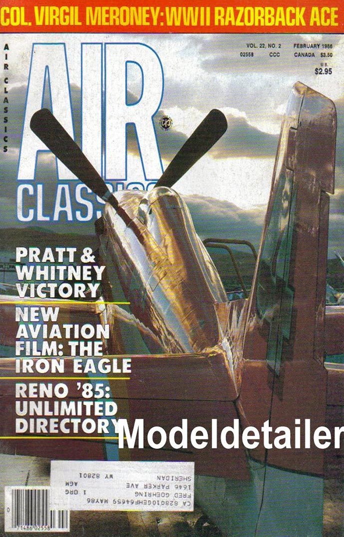 Air Classics February 1986 magazine back issue Air Classics magizine back copy 