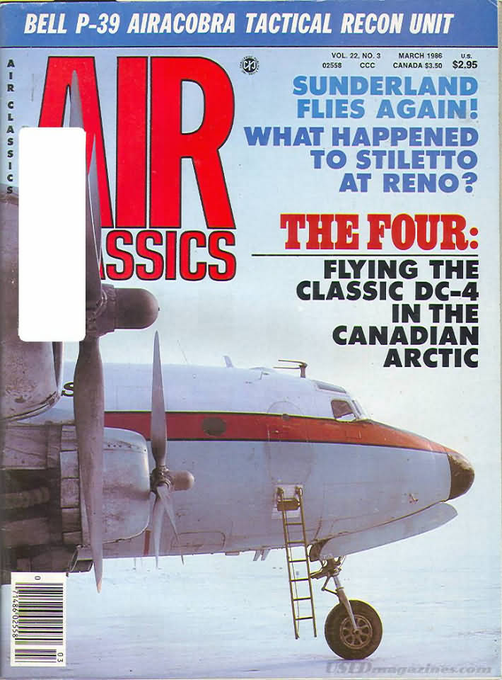 Air Classics March 1986 magazine back issue Air Classics magizine back copy 