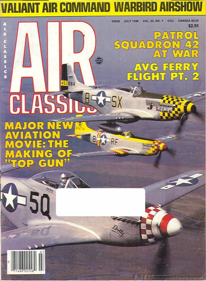 Air Classics July 1986 magazine back issue Air Classics magizine back copy 