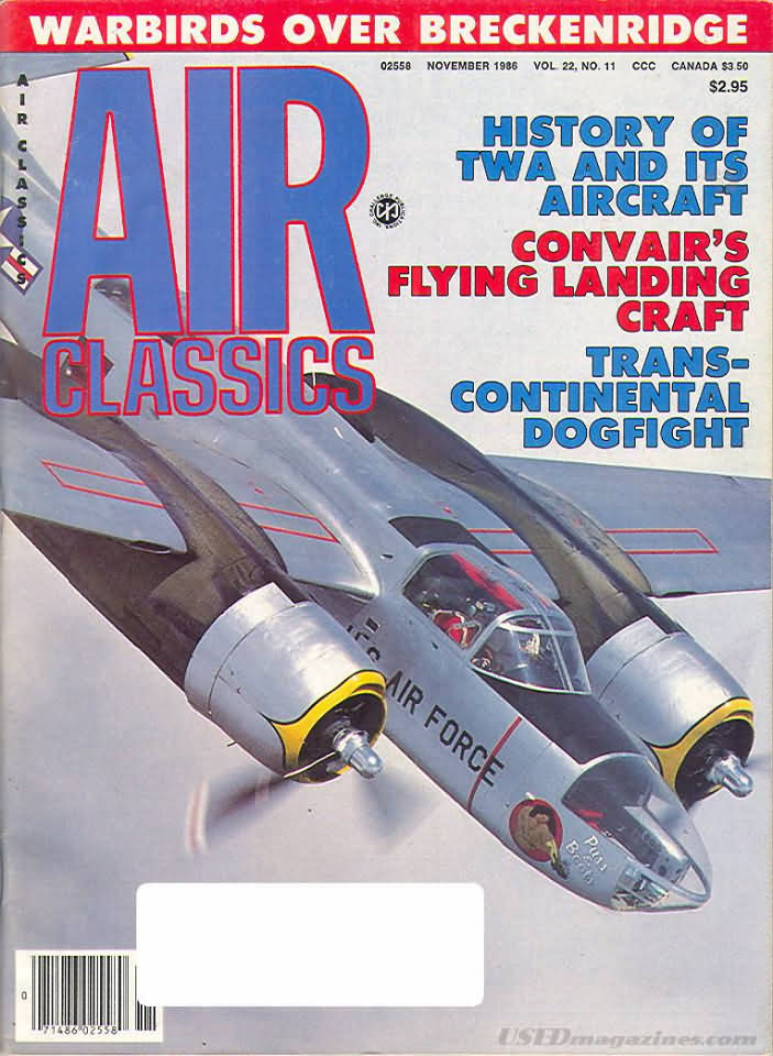 Air Classics November 1986 magazine back issue Air Classics magizine back copy 