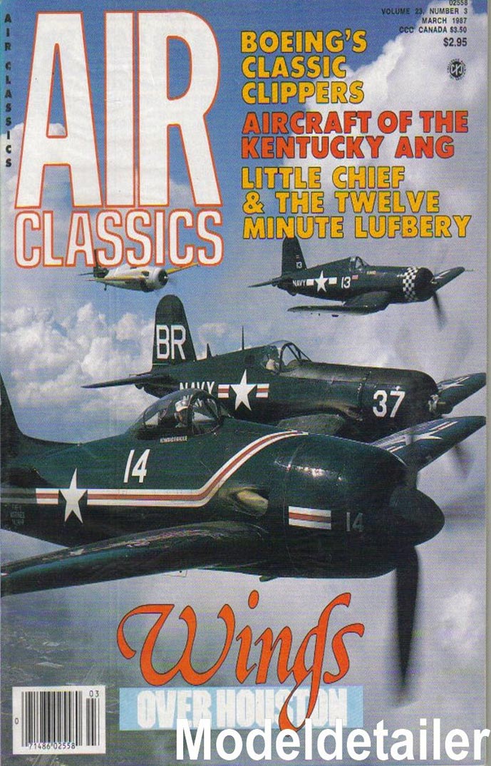 Air Classics March 1987 magazine back issue Air Classics magizine back copy 