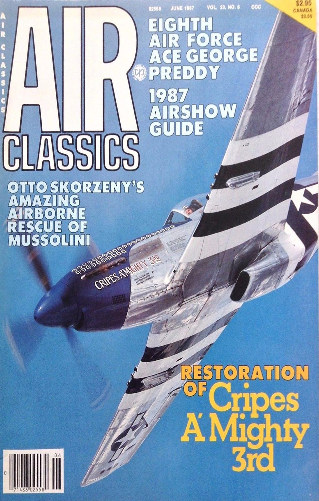 Air Classics June 1987 magazine back issue Air Classics magizine back copy 