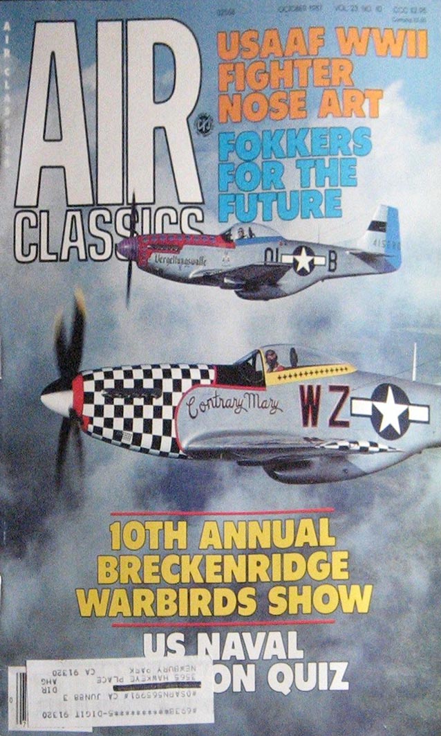 Air Classics October 1987 magazine back issue Air Classics magizine back copy 