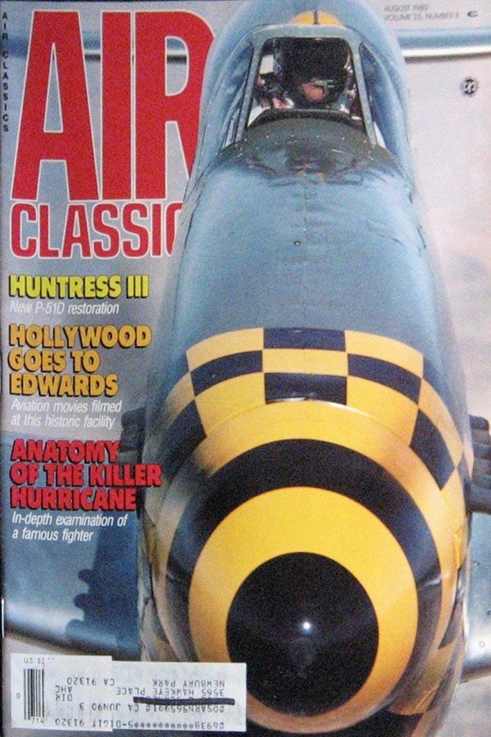 Air Classics August 1989 magazine back issue Air Classics magizine back copy 