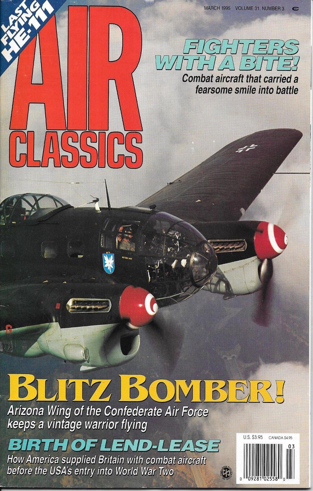 Air Classics March 1995 magazine back issue Air Classics magizine back copy 