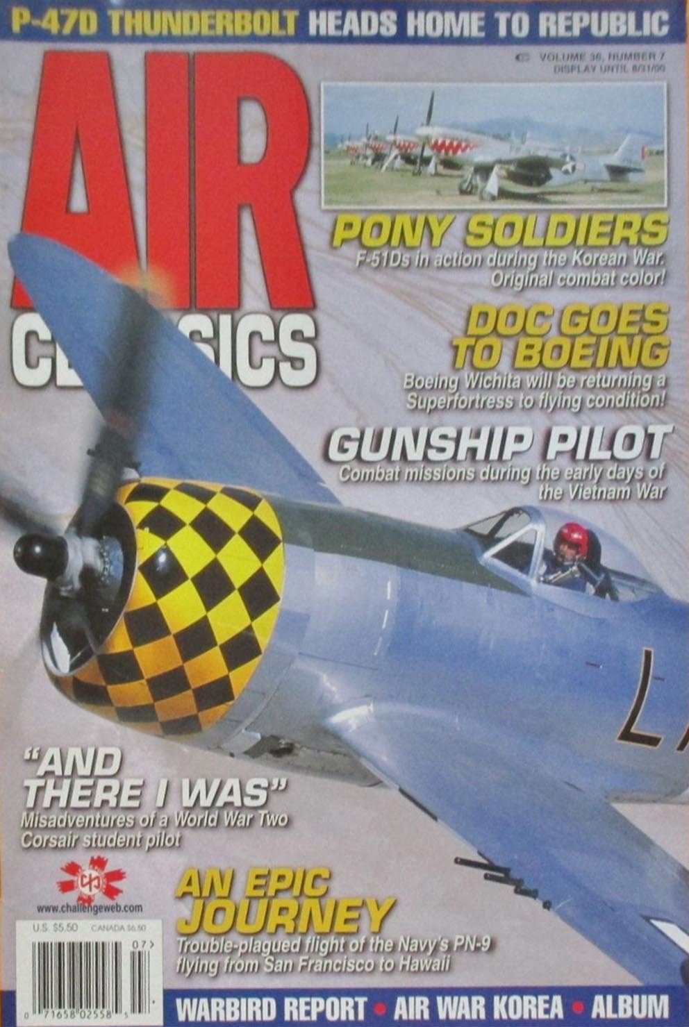 Air Classics July 2000 magazine back issue Air Classics magizine back copy 