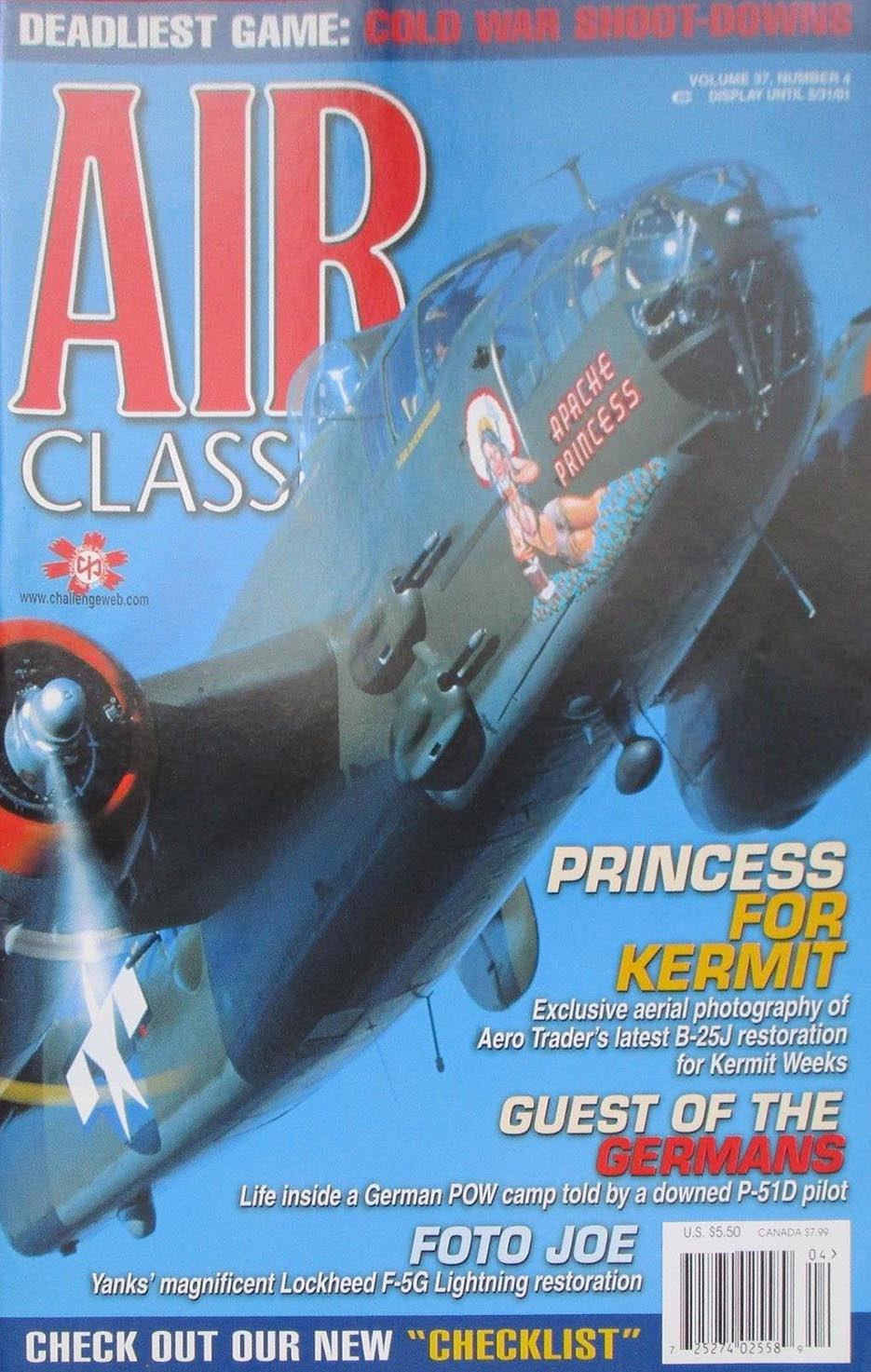 Air Classics April 2001 magazine back issue Air Classics magizine back copy 