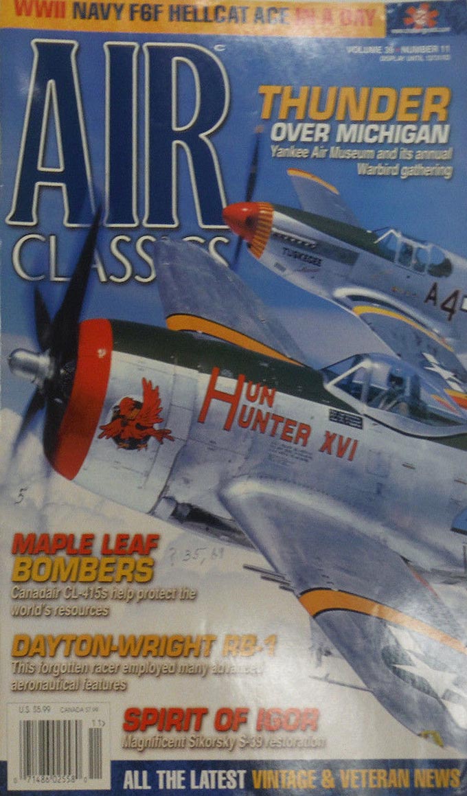 Air Classics December 2003 magazine back issue Air Classics magizine back copy 