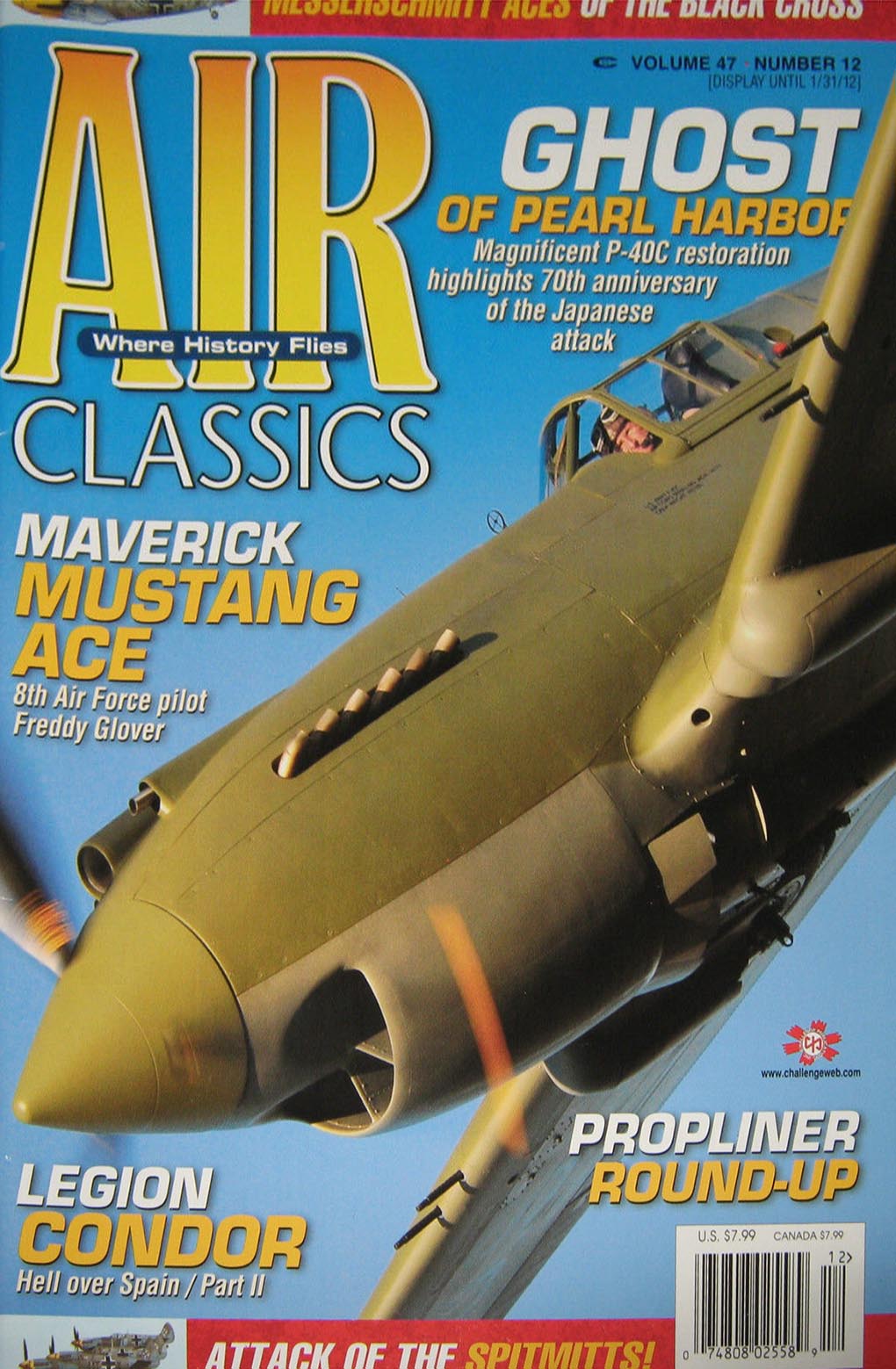 Air Classics December 2011 magazine back issue Air Classics magizine back copy 