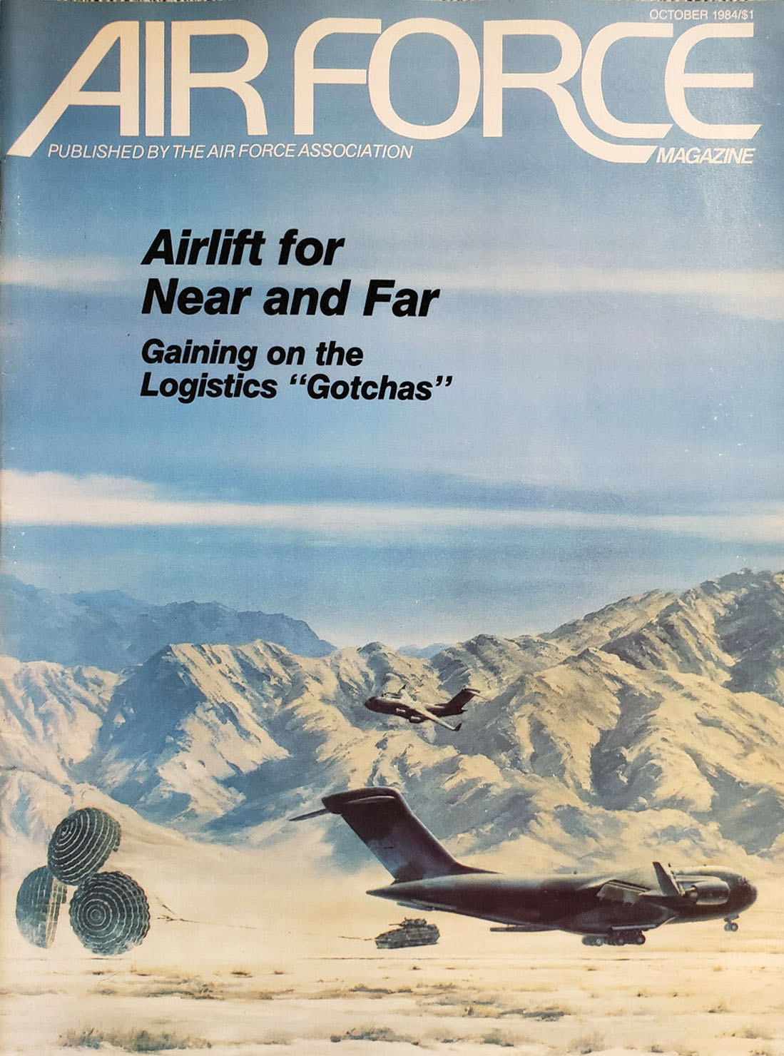 Air Force October 1984 magazine back issue Air Force magizine back copy 
