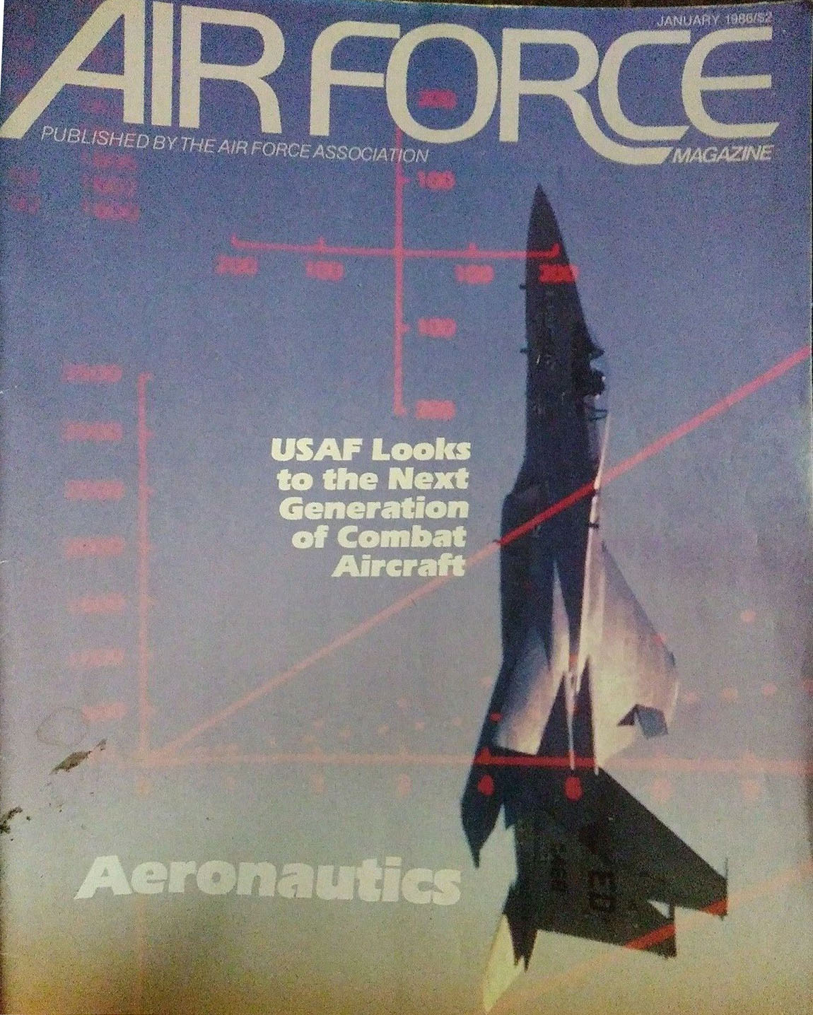Air Force January 1986 magazine back issue Air Force magizine back copy 